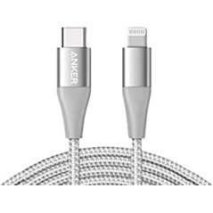 Anker Powerline +II USB-C Cable With Lightning Connector 6FT Silver