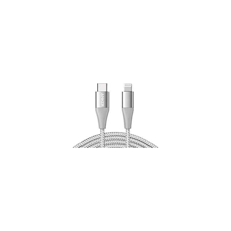 Anker Powerline +II USB-C Cable With Lightning Connector 6FT Silver