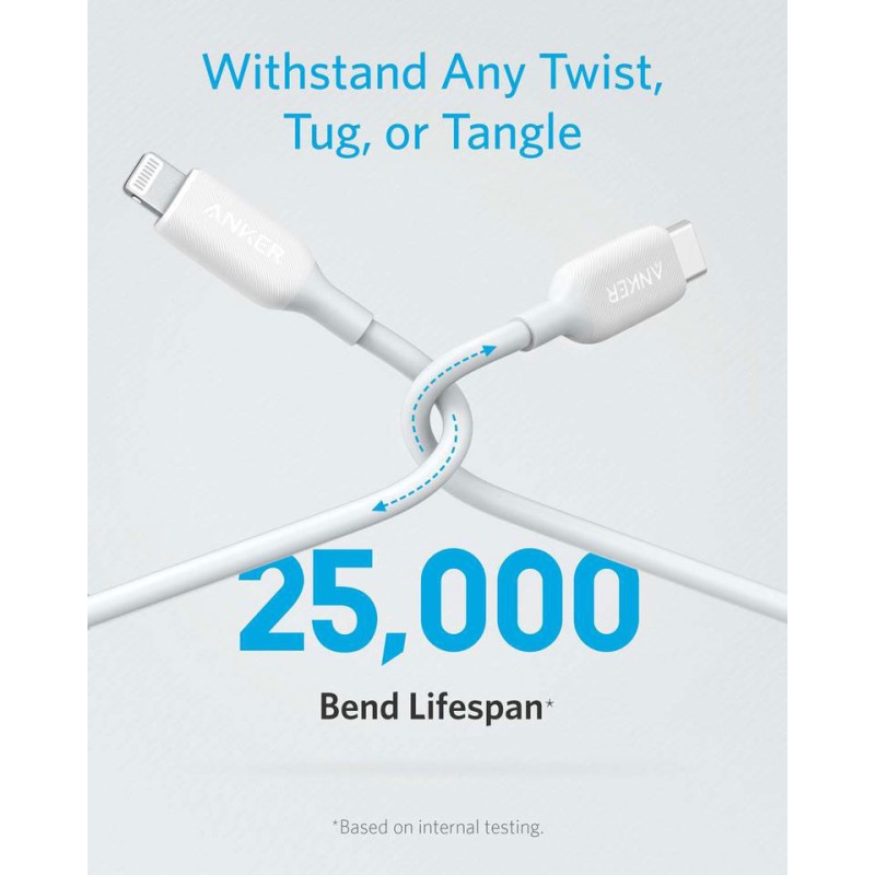 Anker Powerline III USB-C TO Lightning 2.0 Cable 1FT White