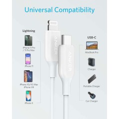 Anker Powerline III USB-C TO Lightning 2.0 Cable 1FT White
