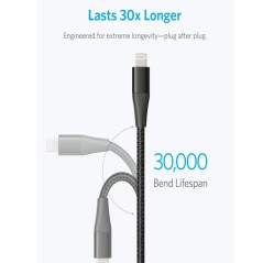Anker Powerline +II USB-C Cable With Lightning Connector 6FT Black