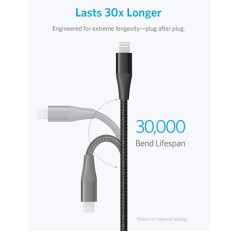 Anker Powerline+ II With Lightning Connector 10FT Black