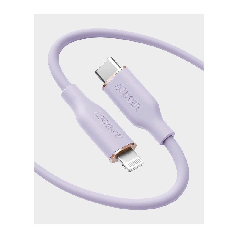 Anker Powerline Iii Flow Usb C With Lightning Connector Ft Purple