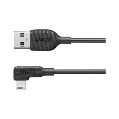 Anker A TO Right Angle Lightning Cable 3FT Black