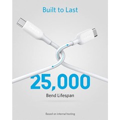 Anker Powerline III USB-C TO USB-C 2.0 Cable 3FT White