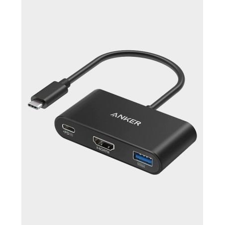 A Power Expand 3-IN-1 USB-C PD Hub Gray
