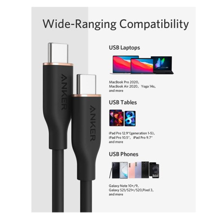 Anker Powerline III Flow USB-C TO USB-C Cable Black