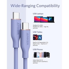 Anker Powerline III Flow USB-C TO USB-C Cable Purple