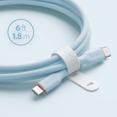 Anker Powerline III Flow USB-C TO USB-C 6FT Cable B2B - UN (EXCLUDED CN, EUROPE) Blue Iteration 1