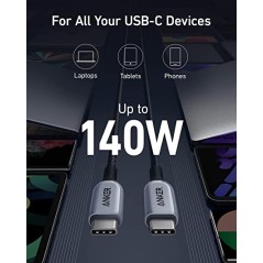 Anker 765 USB-C TO USB-C Cable (140W 6FT NYLON) B2B - UN (EXCLUDED CN, EUROPE) Gray Iteration 1