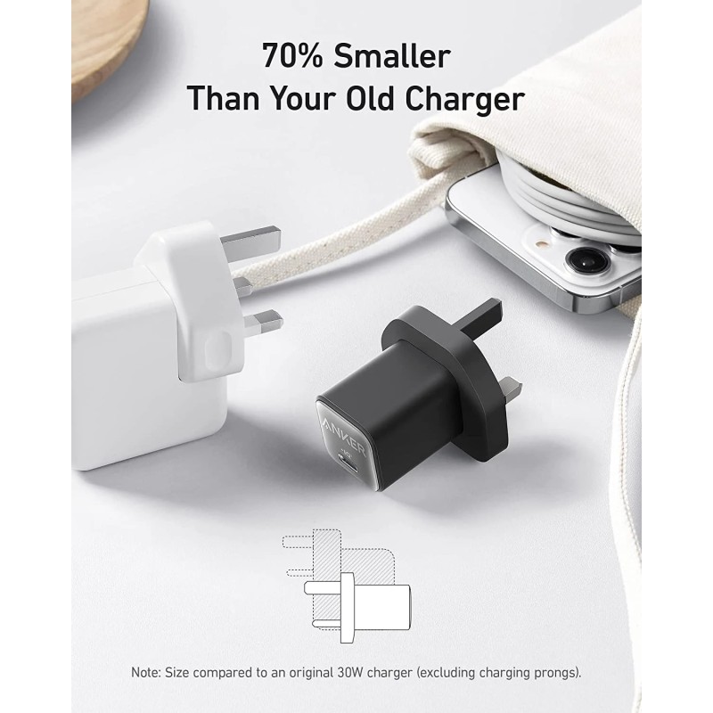 Anker 511 Charger (NANO 3, 30W) B2B - SA/KW/AE/SG/MY/HK Black Iteration 1