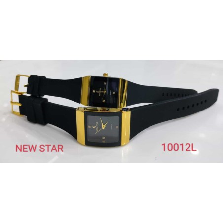 New Star Square Dial Wrist Band Combo Watch