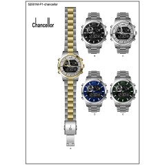 Chancellor Ana-Digital Metal Mens Watches